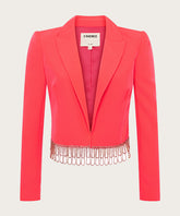 L'Agence Jen Crystal Fringe Blazer